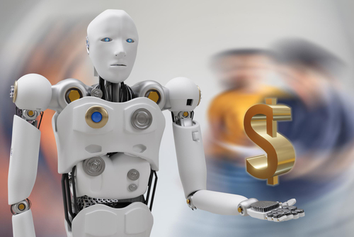 Robot handling money
